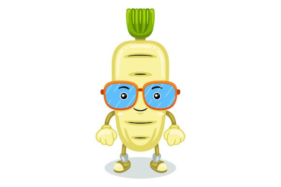 Cute Radish Mascot: A Versatile Vector Character
