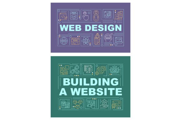Enhancing Your Brand with the Making Website Word Concepts Banner Set