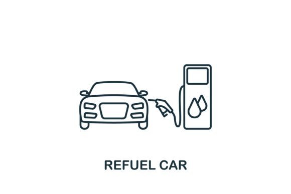 Refuel Car Icon: A Versatile Design Asset