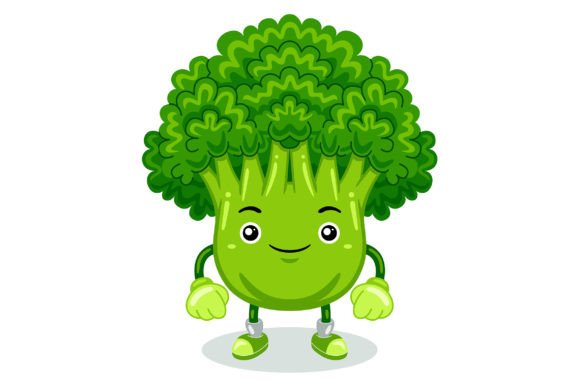 Unlock Creative Potential with the Cute Broccoli Mascot Character Vector