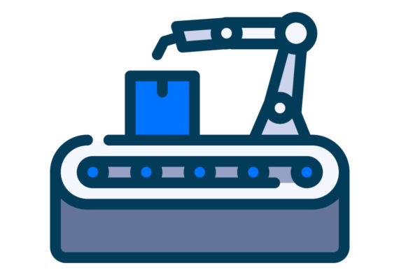 Unlocking Creativity with the Robot Manufacture Filled Line Icon