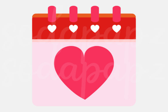 Valentines Calendar 2: A Versatile Flat Icon for Your Creative Projects